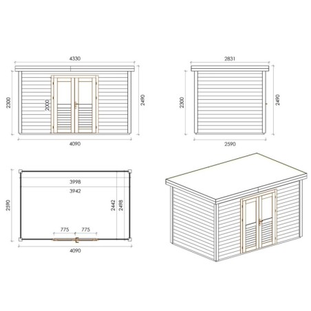 Freya 400x250 Robust 4.09x2.59 m