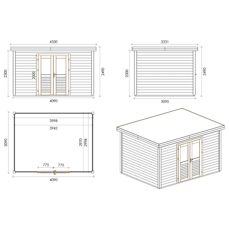 Freya 400x300 Robust 4.09x3.09 m