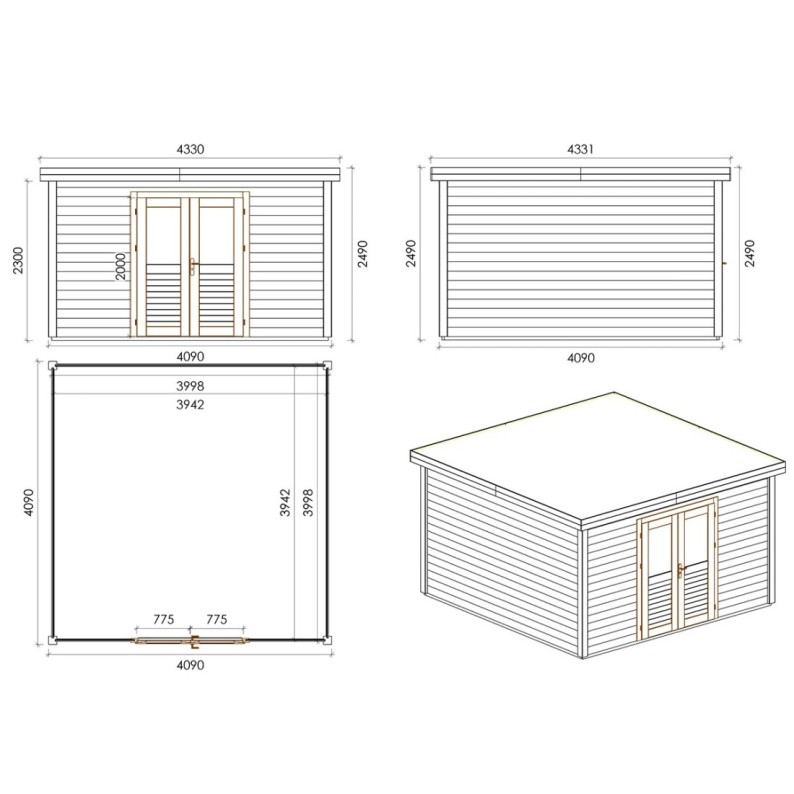 Freya 400x400 Robust 4.09x4.09 m
