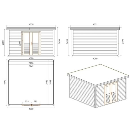 Freya 400x400 Robust 4.09x4.09 m