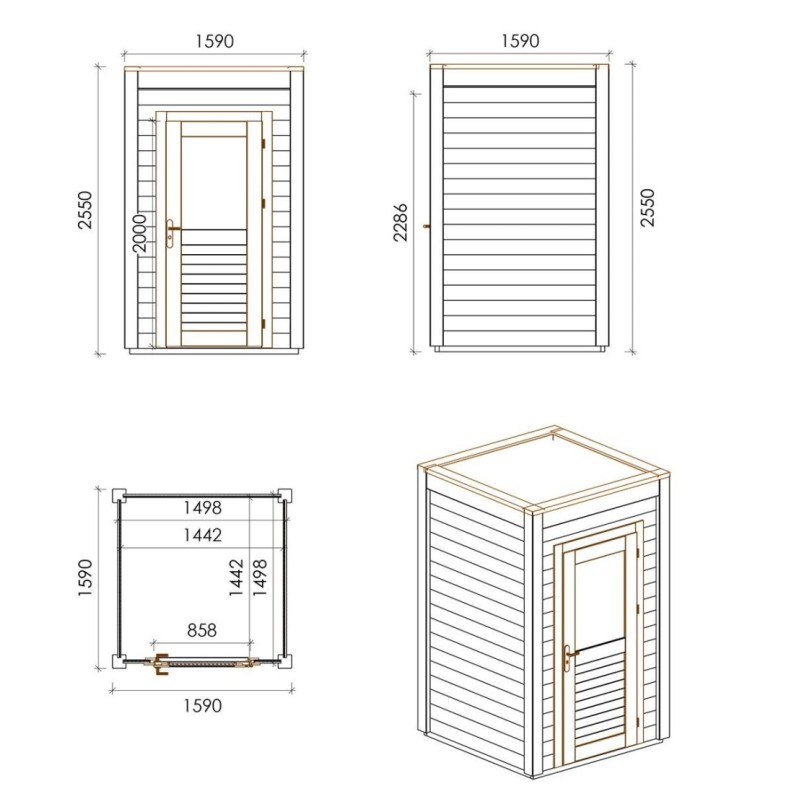Veya 150x150 Robust 1.59x1.59 m