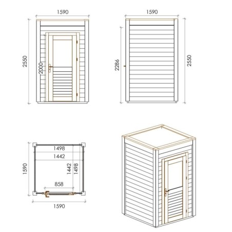 Veya 150x150 Robust 1.59x1.59 m