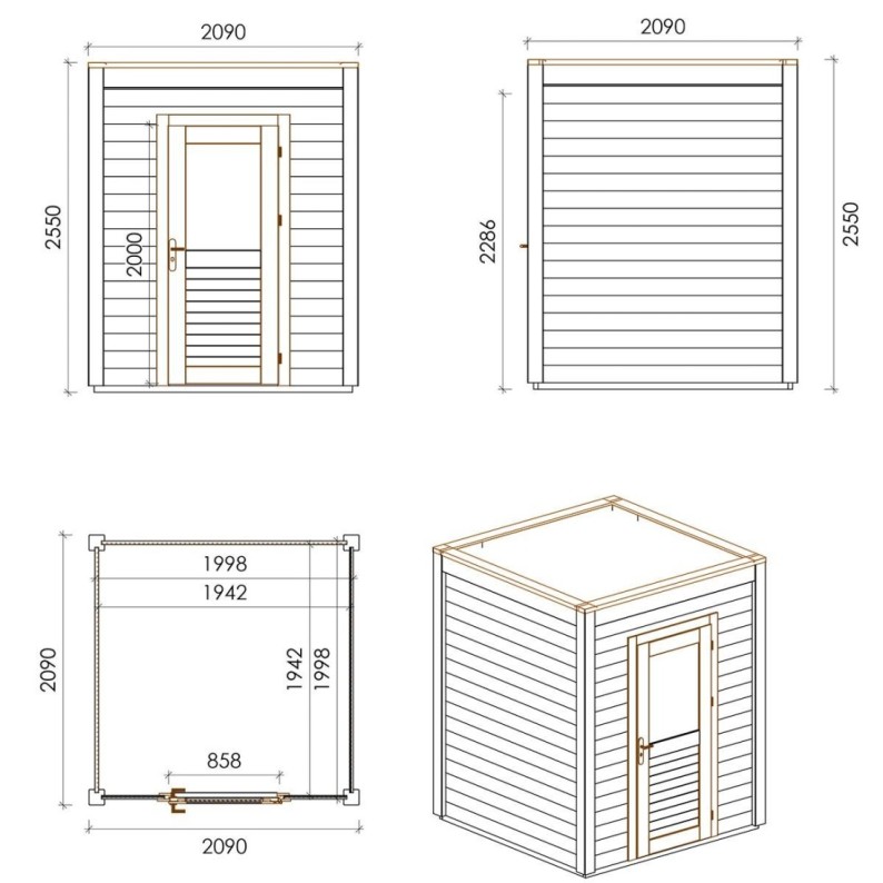 Luma 200x200 Robust 2.09x2.09 m