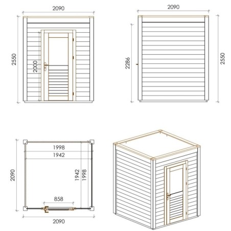 Luma 200x200 Robust 2.09x2.09 m