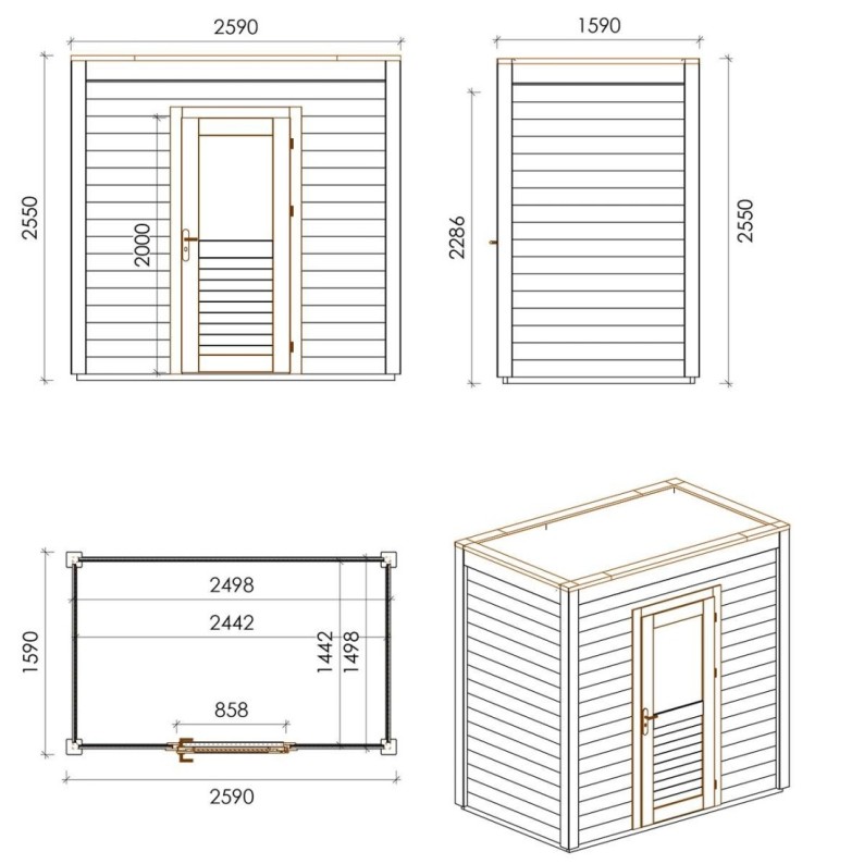 Nexa 250x150 Robust 2.59x1.59 m