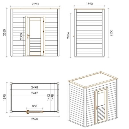 Nexa 250x150 Robust 2.59x1.59 m