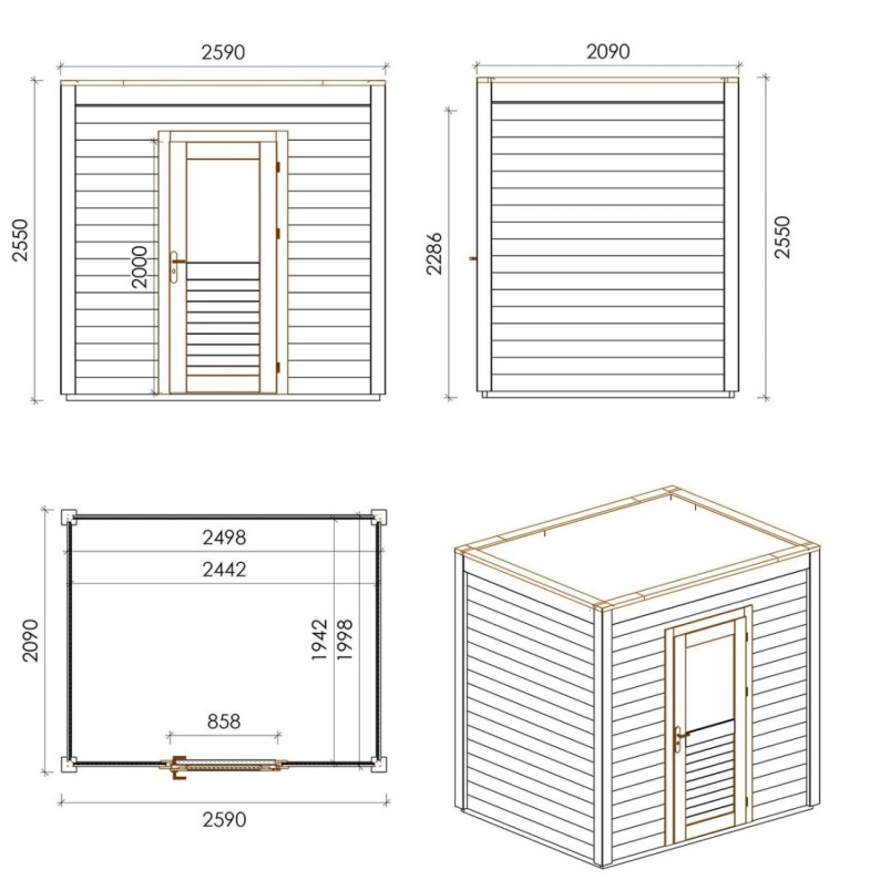 Nexa 250x200 Robust 2.59x2.09 m