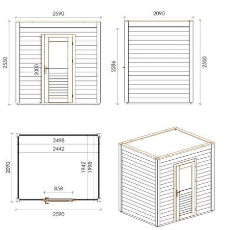 Nexa 250x200 Robust 2.59x2.09 m