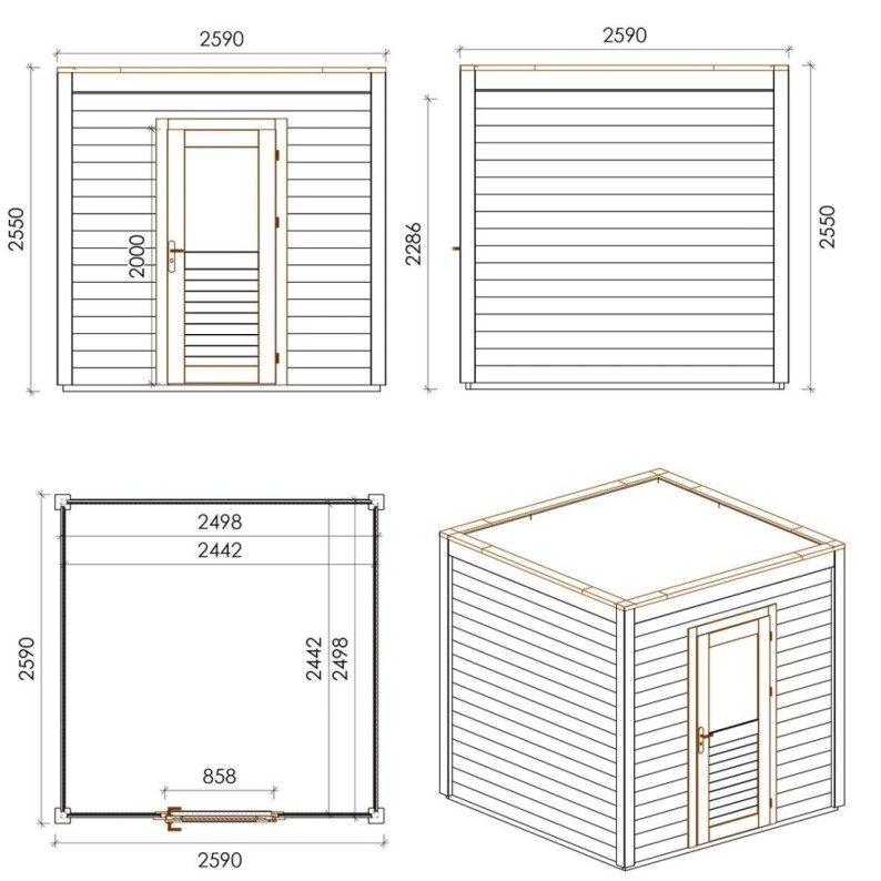 Nexa 250x250 Robust 2.59x2.59 m