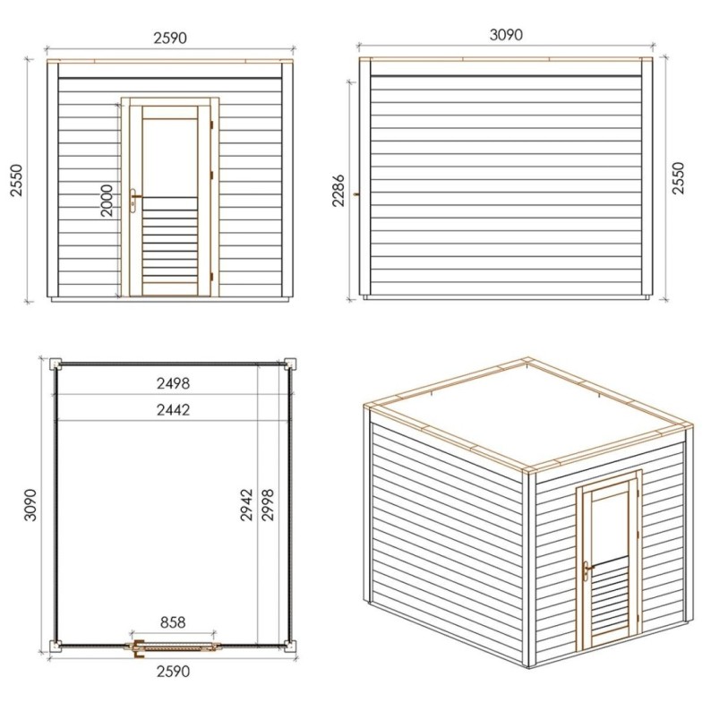 Nexa 250x300 Robust 2.59x3.09 m
