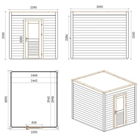 Nexa 250x300 Robust 2.59x3.09 m