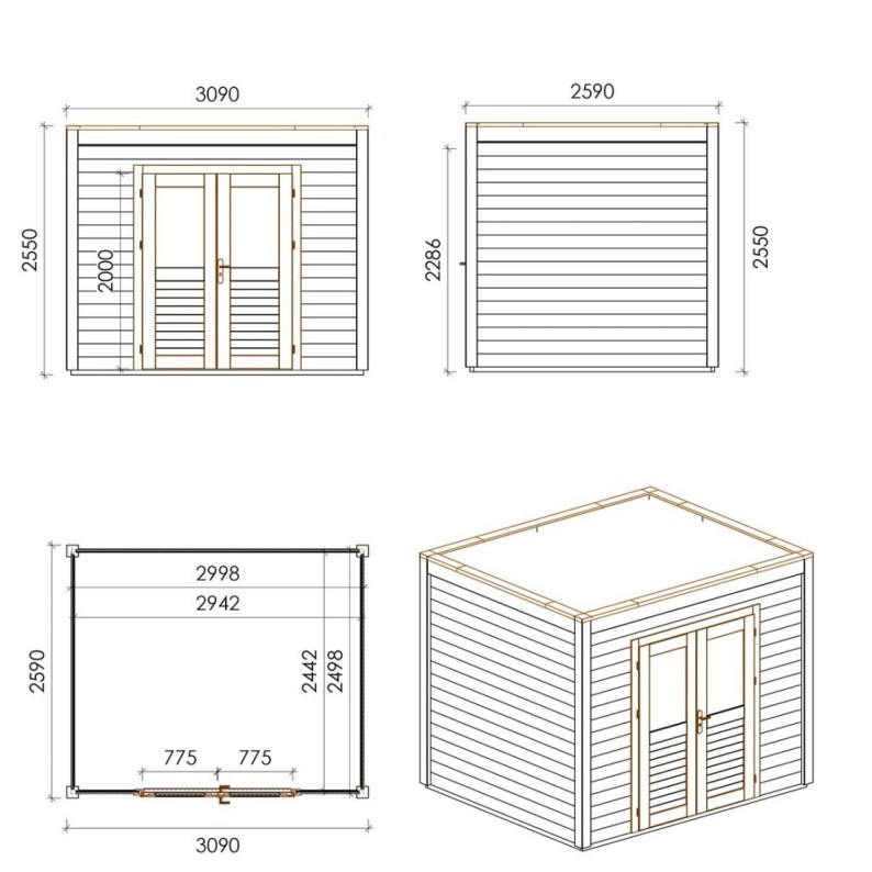 Sora 300x250 Robust 3.09x2.59 m
