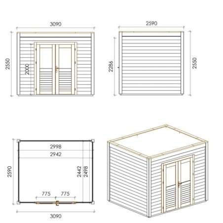 Sora 300x250 Robust 3.09x2.59 m