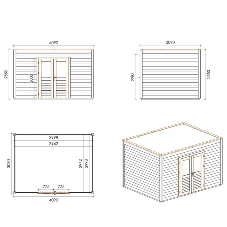 Nova 400x300 Robust 4.09x3.09 m