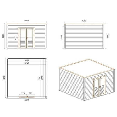 Nova 400x400 Robust 4.09x4.09 m