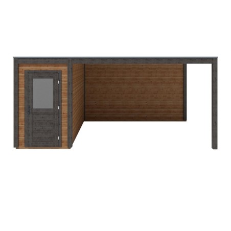 Modern Tuinhuis met Overkapping Veya | 550x300 cm | Geïmpregneerd
