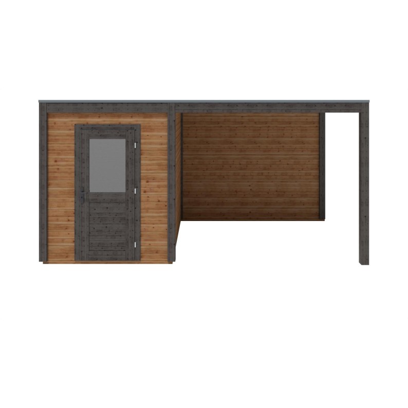 Modern Tuinhuis met Overkapping Luma | 500x250 cm | Geïmpregneerd