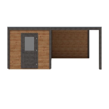Modern Tuinhuis met Overkapping Nexa | 550x250 cm | Geïmpregneerd