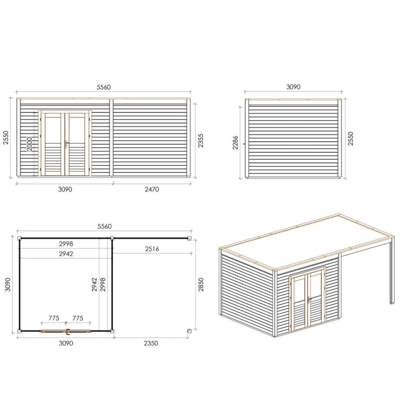 Sora 550 M Classic 5.56x3.09 m