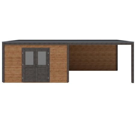 Modern Tuinhuis met Overkapping Nova | 800x300 cm | Geïmpregneerd