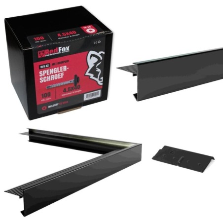 Aluminium daktrimmen zwart