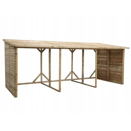 Houtopslag 20 m³ - 5.2x2 m - H.2.06 m - Geïmpregneerd