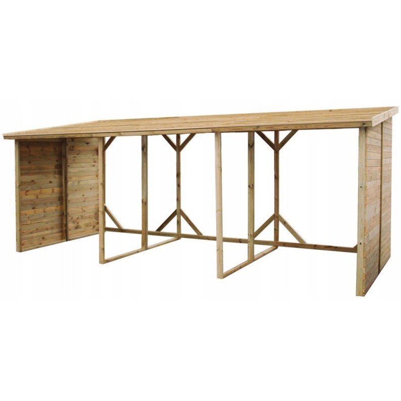 Houtopslag 20 m³ - 5.2x2 m - H.2.06 m - Geïmpregneerd