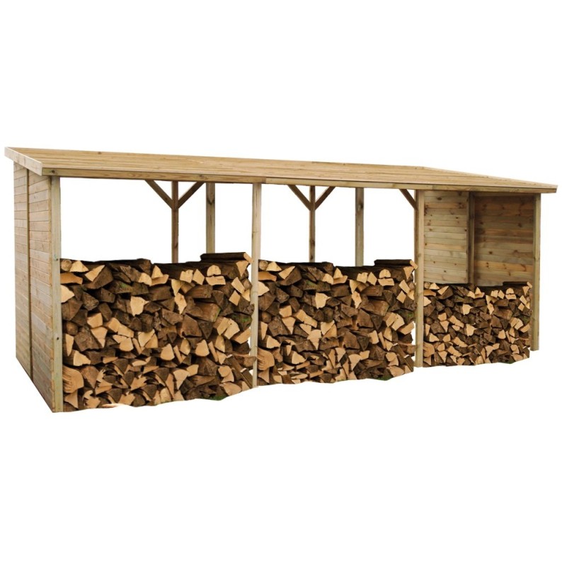 Houtopslag 20 m³ - 5.2x2 m - H.2.06 m - Geïmpregneerd