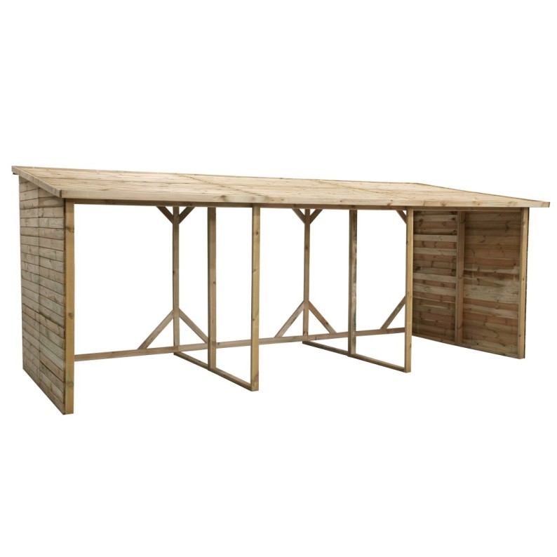 Houtopslag 20 m³ - 5.2x2 m - H.2.06 m - Geïmpregneerd