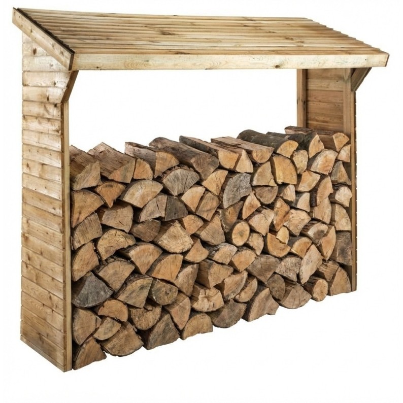Houtopslag 1.55 m³ - 2x0.5 m - H.1.85 m - Geïmpregneerd