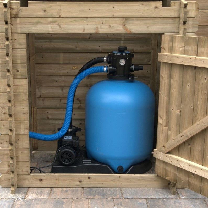 Tuinkast voor zwembadapparatuur 1.2x0.89 m H.1.26 m - Geïmpregneerd