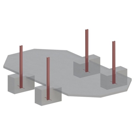 Zwembad Sao Paulo 6.57 x 4.07 – H.1.2 m, lichtblauw, met in te betonneren steunen