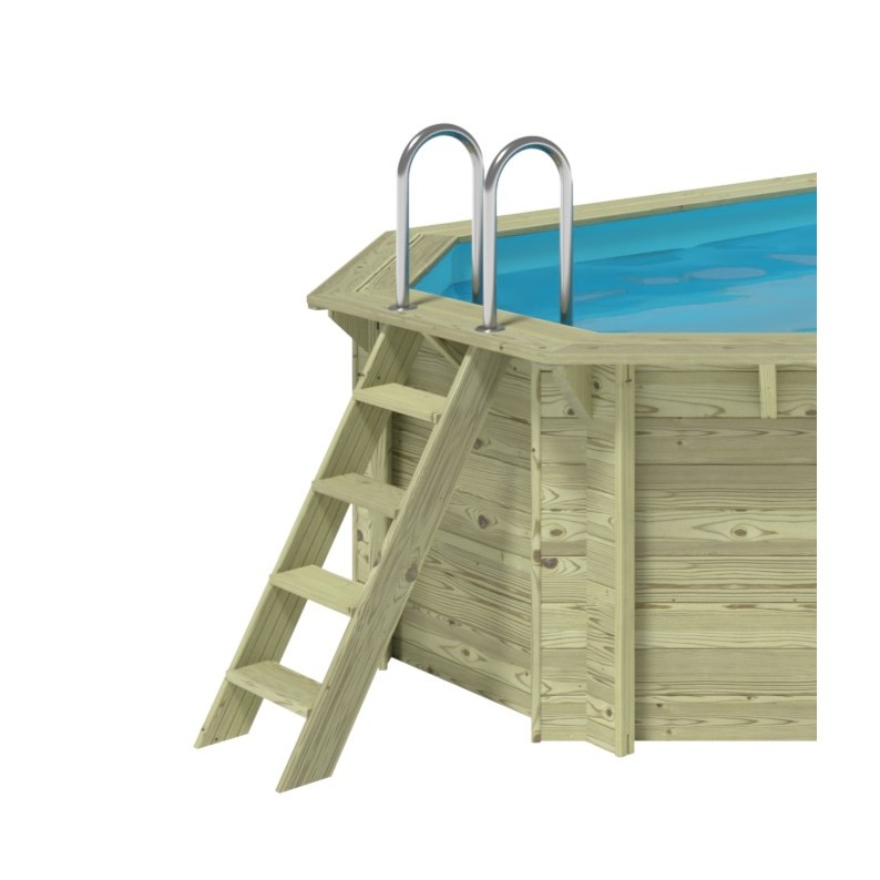 Zwembad Sao Paulo 6.57 x 4.07 – H.1.2 m, lichtblauw, met in te betonneren steunen