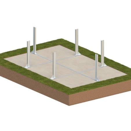 Zwembad AQUA 6.1 x 2.85 - H.1.31 m, lichtblauw, op een frame - zonder betonnering