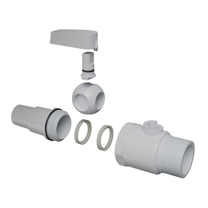 1-weg kogelkraan voor zwembaden Ø38 mm