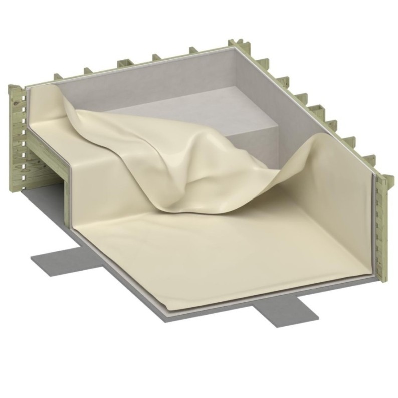 Liner 0.75 mm, zand, voor zwembad NEMO MET STRANDZONE BAS7303