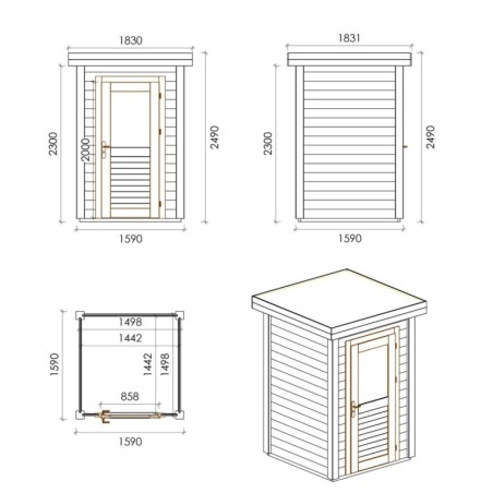 Mira 150x150 Robust 1.59x1.59 m