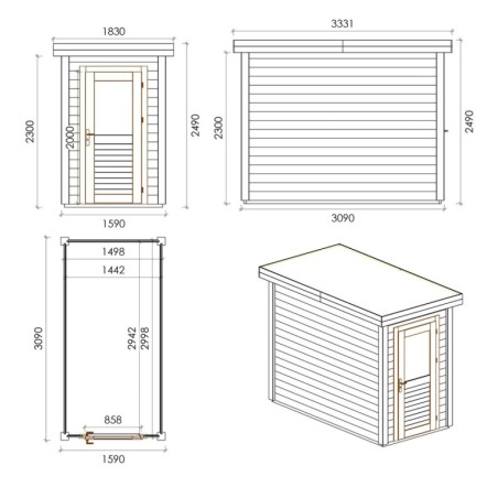 Mira 150x300 Robust 1.59x3.09 m