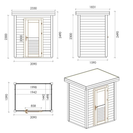 Vala 200x150 Robust 2.09x1.59 m