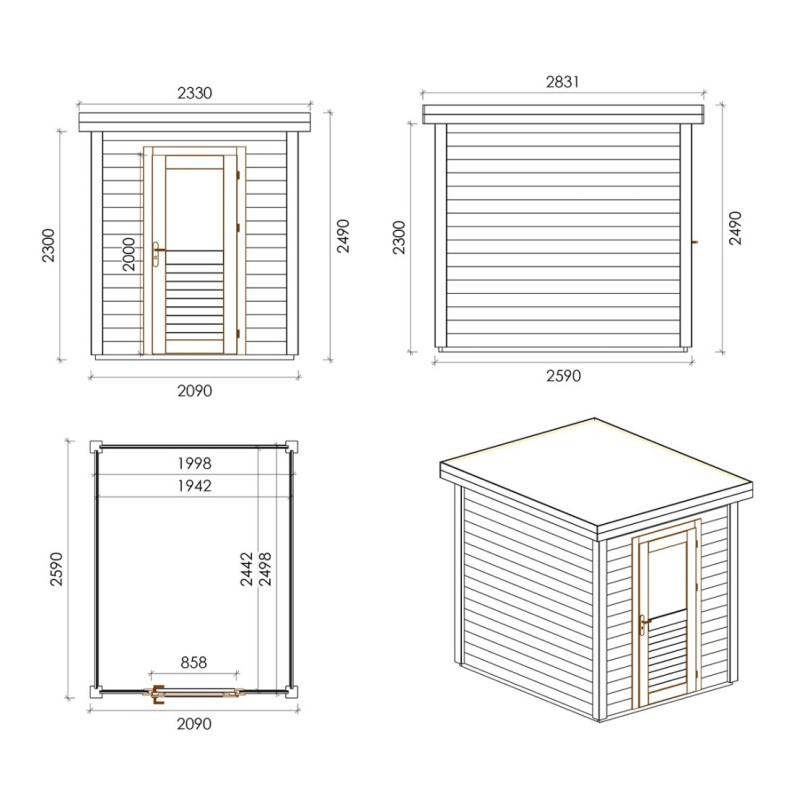 Vala 200x250 Robust 2.09x2.59 m