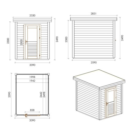 Vala 200x250 Robust 2.09x2.59 m