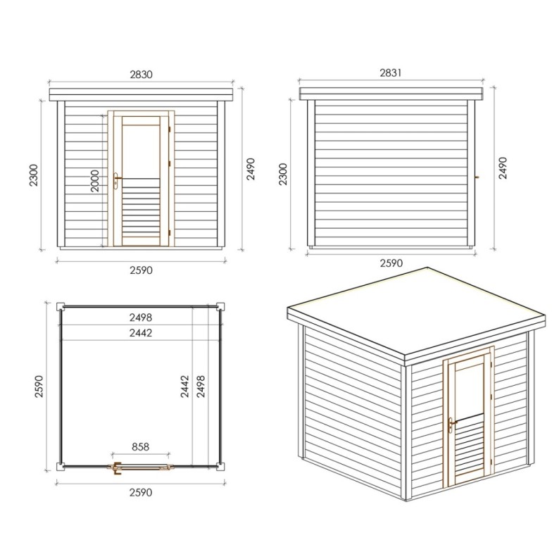 Rava 250x250 Robust 2.59x2.59 m