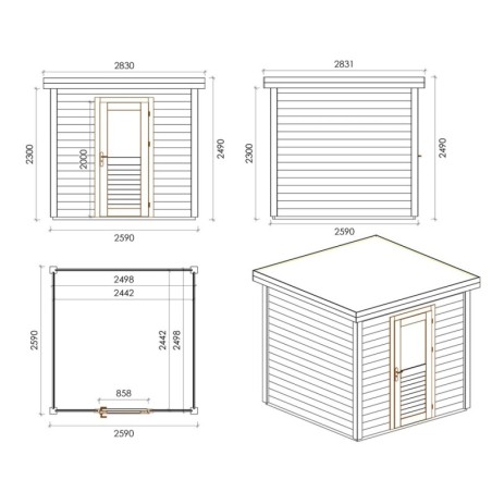 Rava 250x250 Robust 2.59x2.59 m
