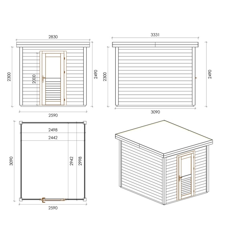 Rava 250x300 Robust 2.59x3.09 m