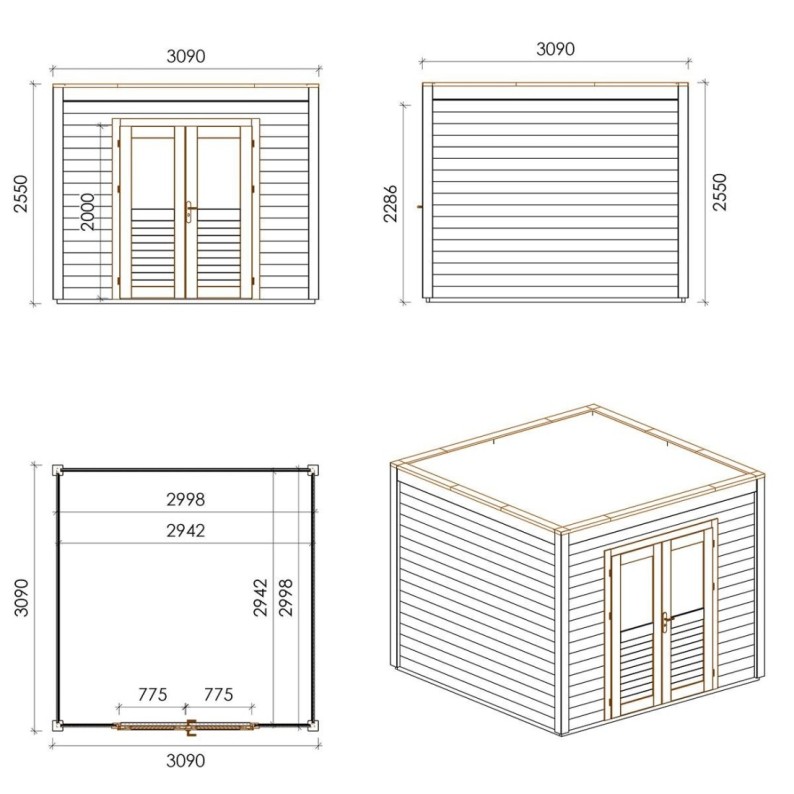 Sora 300x300 Robust 3.09x3.09 m