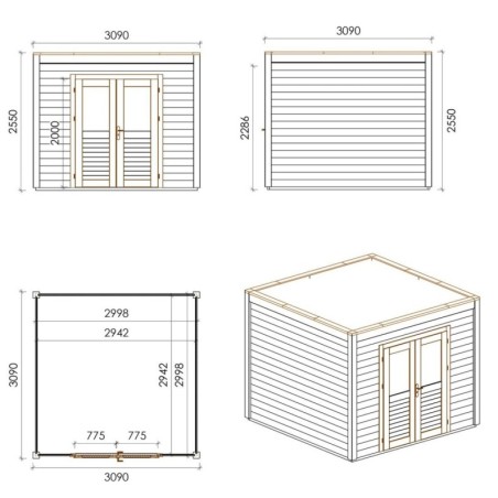 Sora 300x300 Robust 3.09x3.09 m