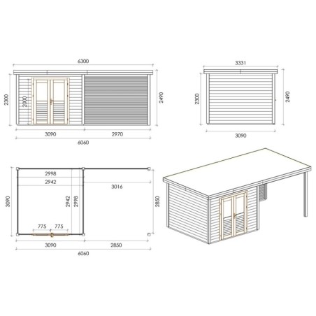 Aura 600 M Robust 6.06x3.09 m