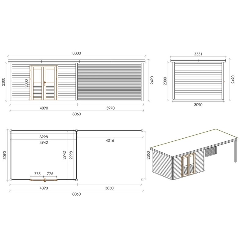 Freya 800 M Robust 7.06x3.09 m