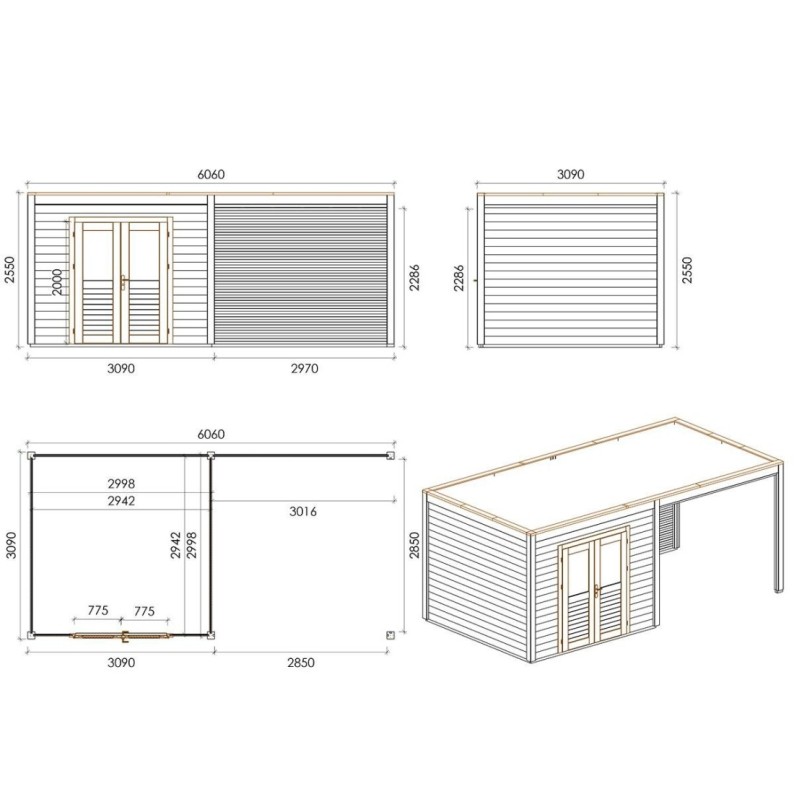 Sora 600 M Robust 6.06x3.09 m