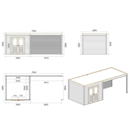 Sora 700 M Robust 7.06x3.09 m
